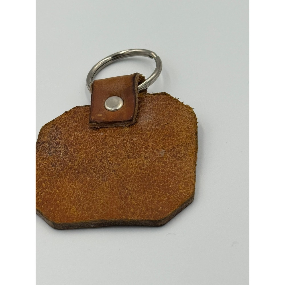 Vintage Personalized Leather Keychain Judy Name Fob Brown Western Style Embossed - Picture 6 of 6